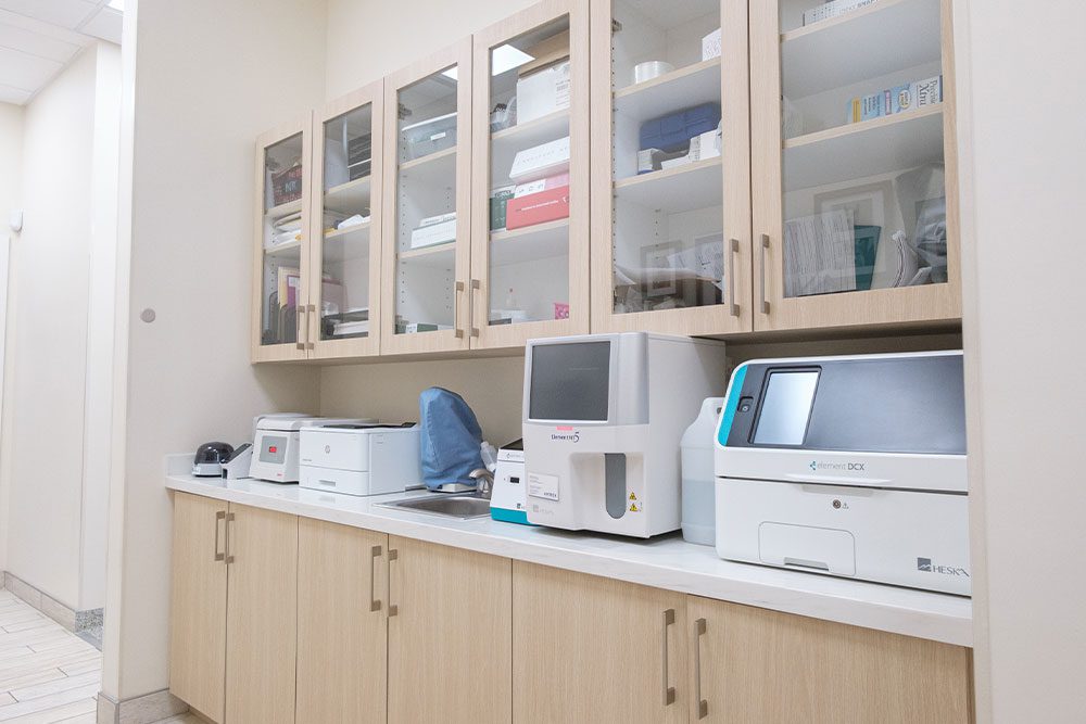 laboratory with various diagnostic machines