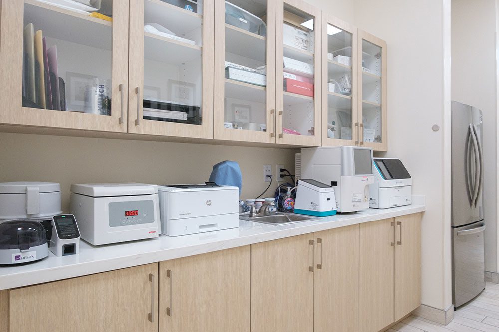 laboratory with various diagnostic machines