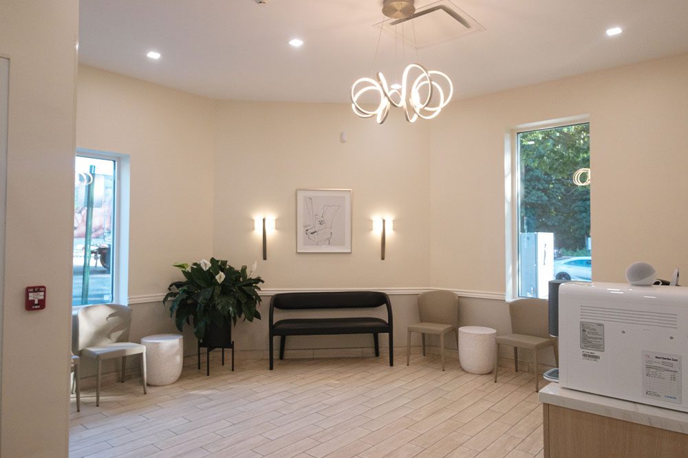 waiting area with various different chairs